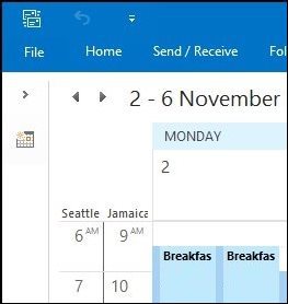 set outlook for mac timezone